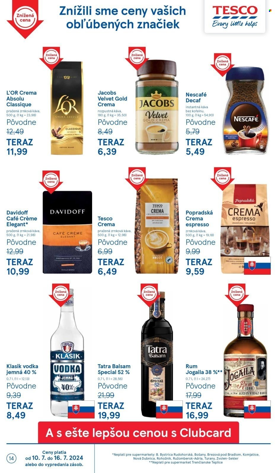 Leták TESCO supermarket - 10.7.2024 - 16.7.2024. Strana 14