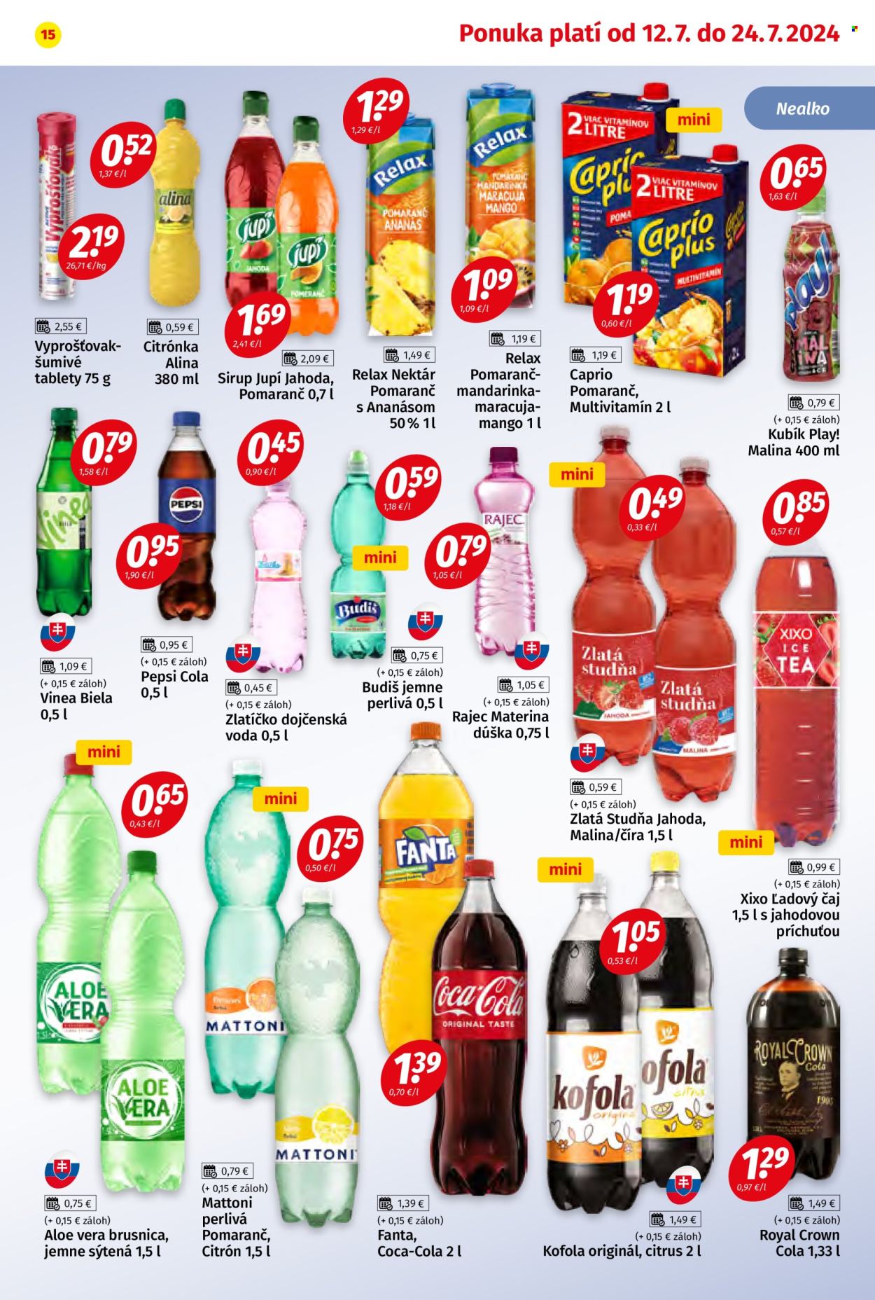 Leták Potraviny KORUNA - 12.7.2024 - 24.7.2024. Strana 15