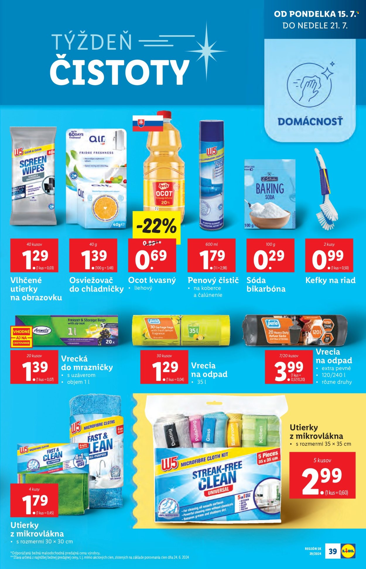 Leták Lidl - 15.7.2024 - 21.7.2024. Strana 39