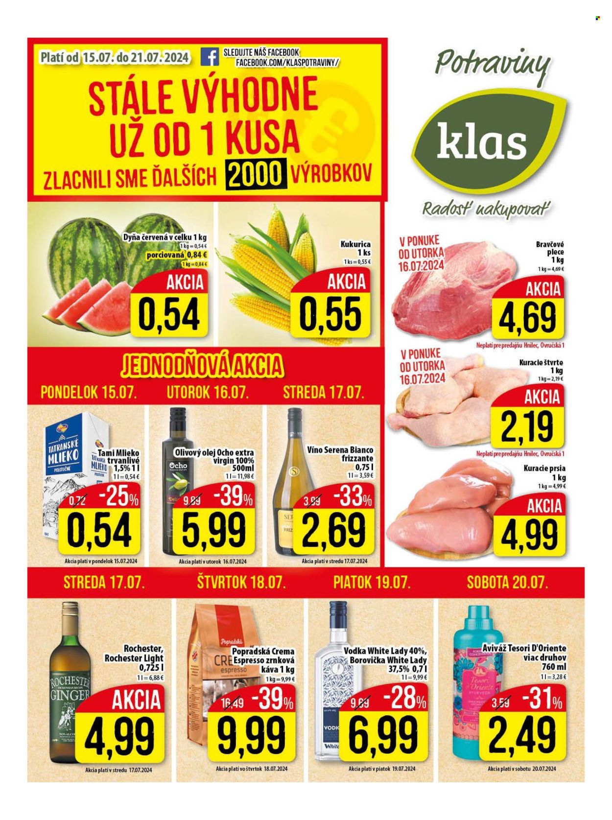 Leták Klas - 15.7.2024 - 21.7.2024. Strana 1