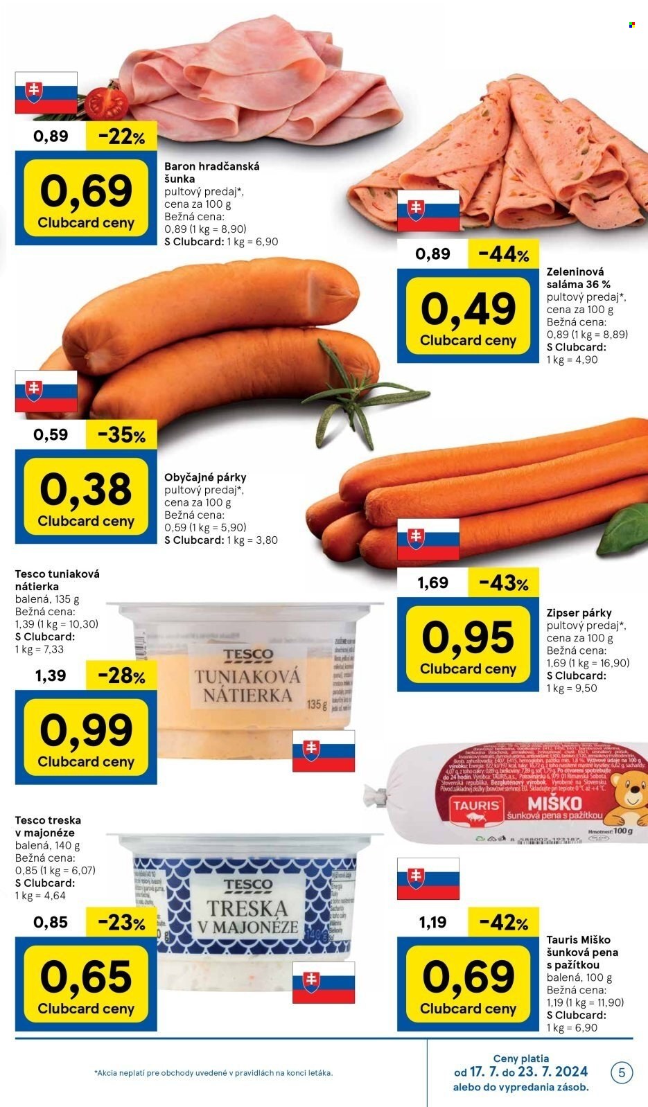 Leták TESCO - 17.7.2024 - 23.7.2024. Strana 5