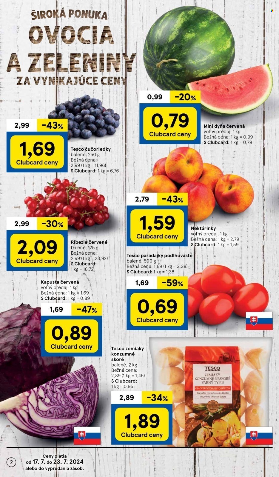 Leták TESCO supermarket - 17.7.2024 - 23.7.2024. Strana 2
