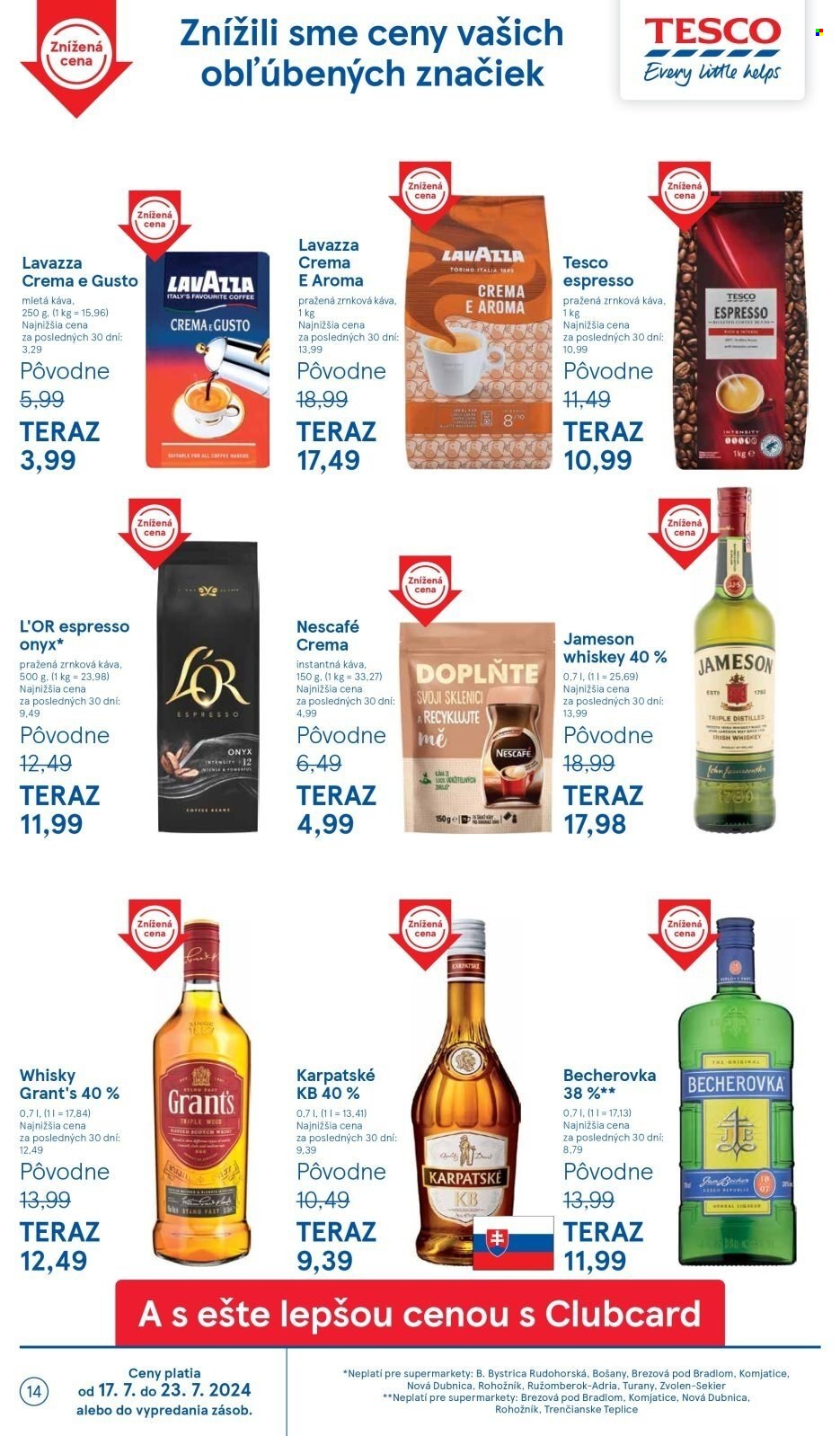 Leták TESCO supermarket - 17.7.2024 - 23.7.2024. Strana 14
