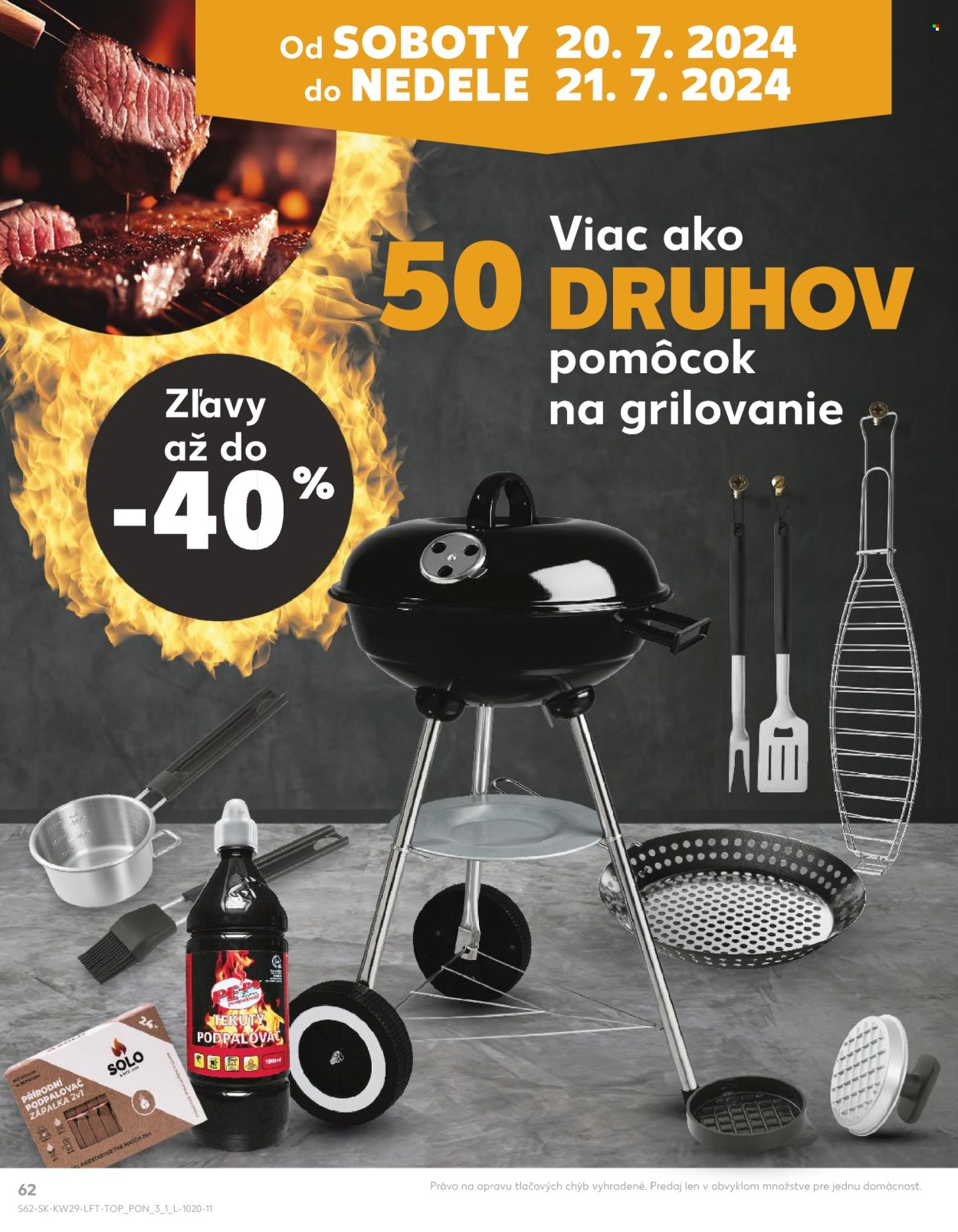 Leták Kaufland - 18.7.2024 - 24.7.2024. Strana 62