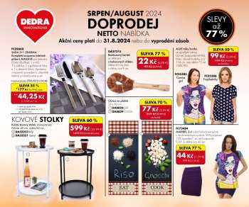Leták Dedra - 16.7.2024 - 31.8.2024.