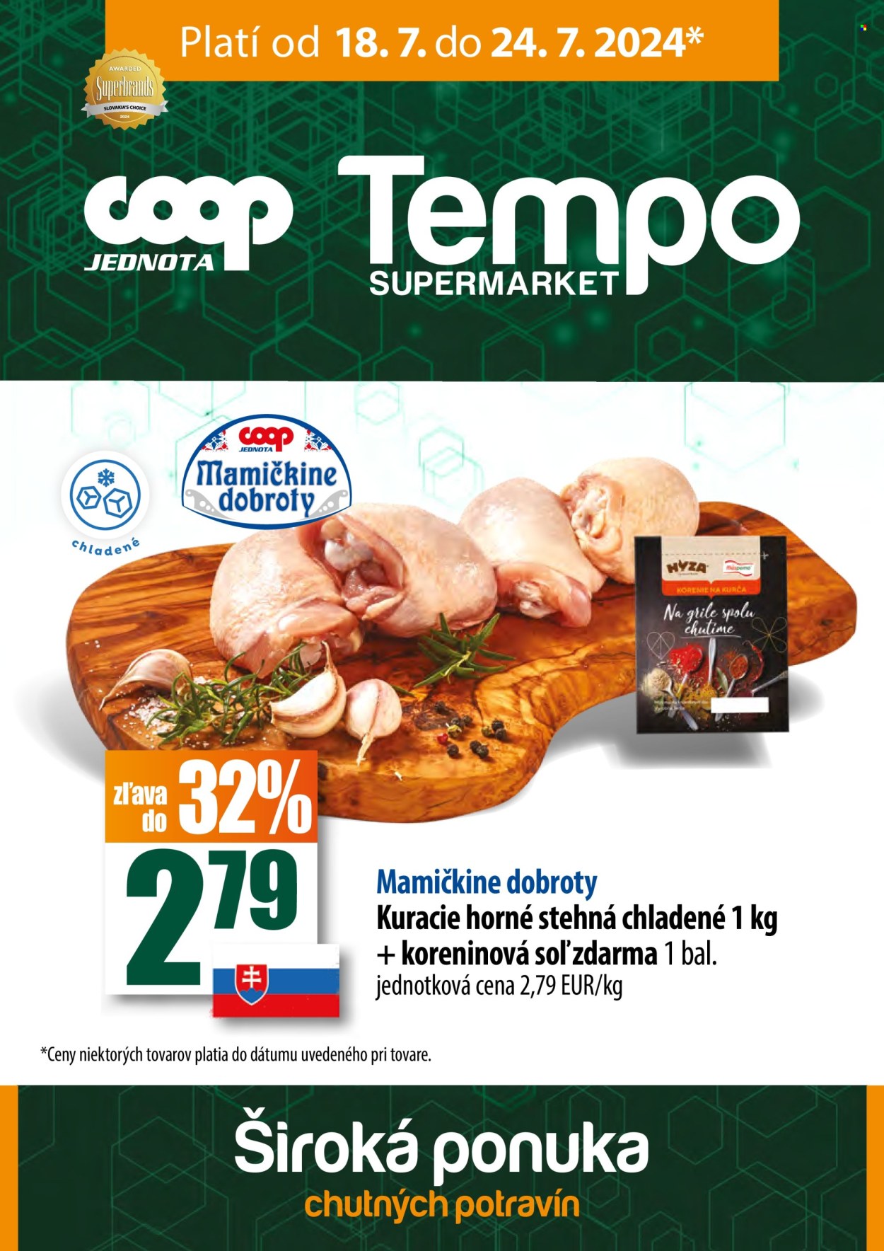 Leták COOP Jednota - 18.7.2024 - 24.7.2024. Strana 1
