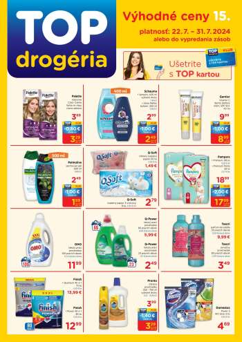 Leták TOP drogéria - 22.7.2024 - 31.7.2024.
