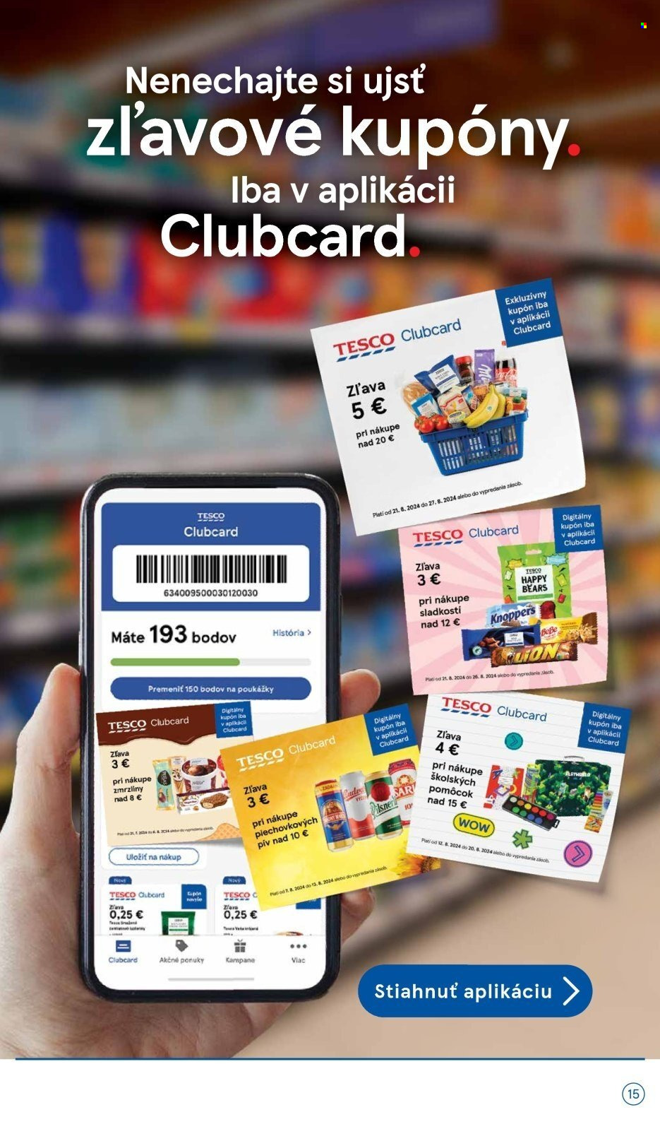 Leták TESCO - 24.7.2024 - 30.7.2024. Strana 15