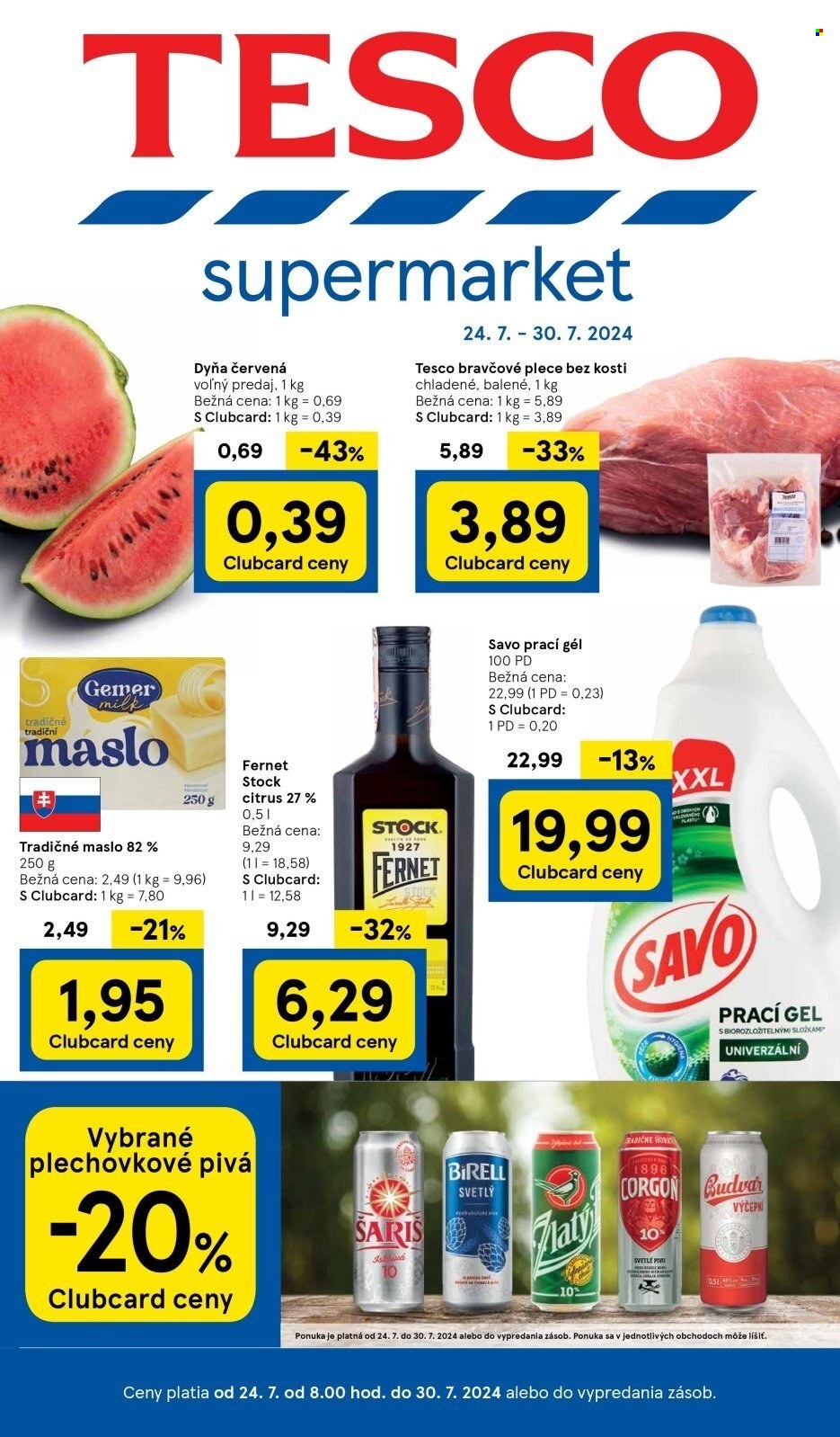 Leták TESCO supermarket - 24.7.2024 - 30.7.2024. Strana 1