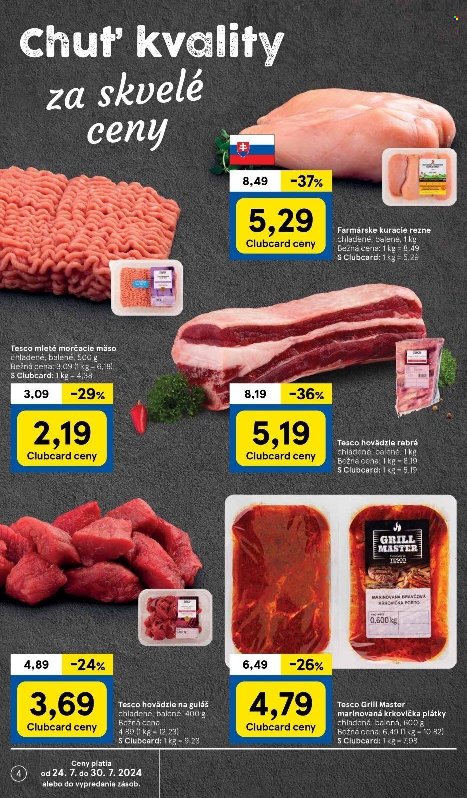 Leták TESCO supermarket - 24.7.2024 - 30.7.2024. Strana 4