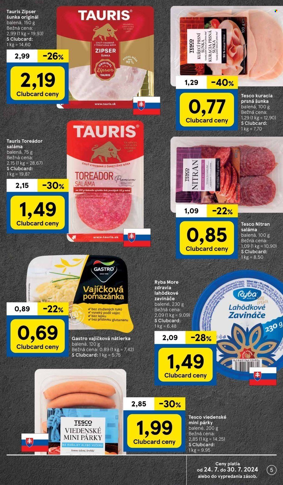 Leták TESCO supermarket - 24.7.2024 - 30.7.2024. Strana 5