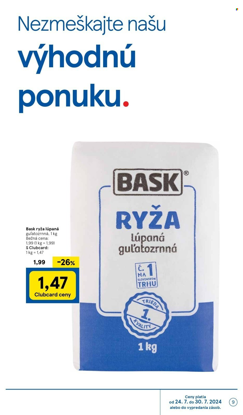 Leták TESCO supermarket - 24.7.2024 - 30.7.2024. Strana 9