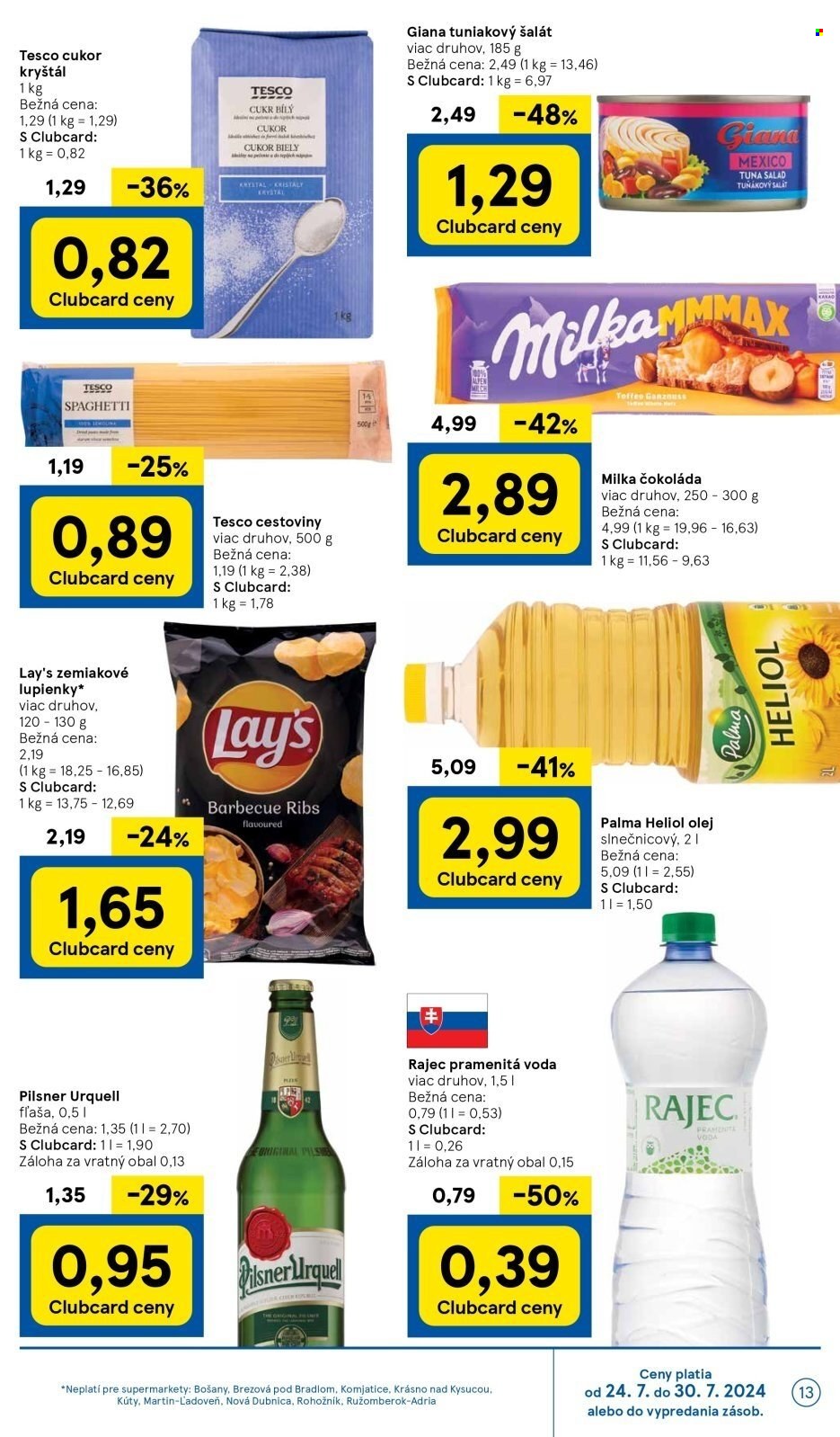 Leták TESCO supermarket - 24.7.2024 - 30.7.2024. Strana 13