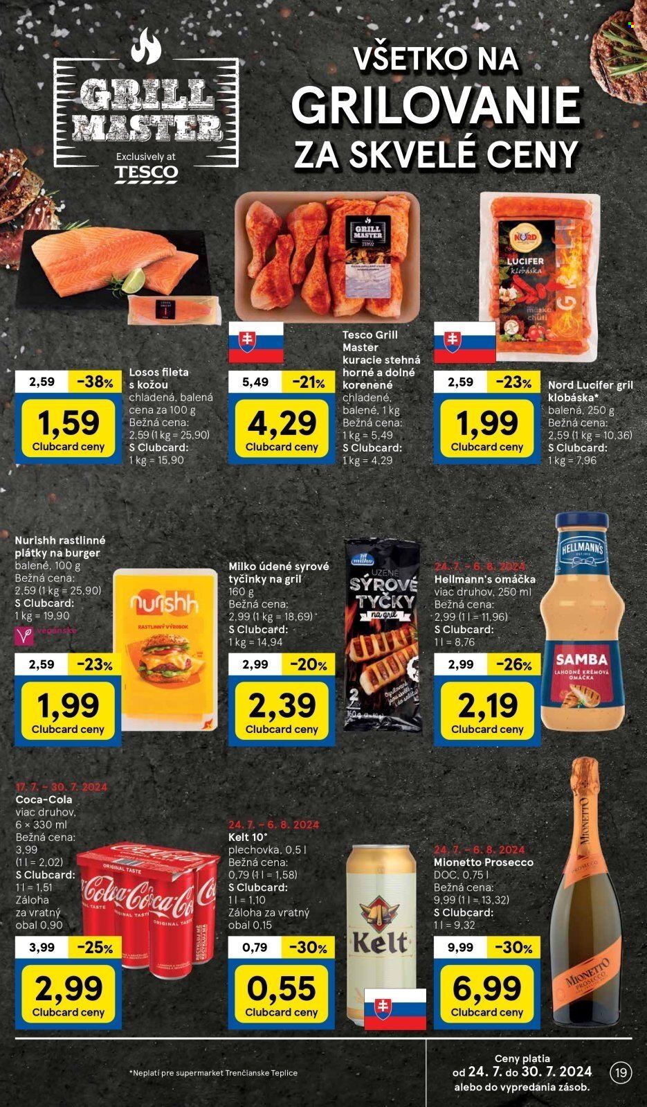 Leták TESCO supermarket - 24.7.2024 - 30.7.2024. Strana 19