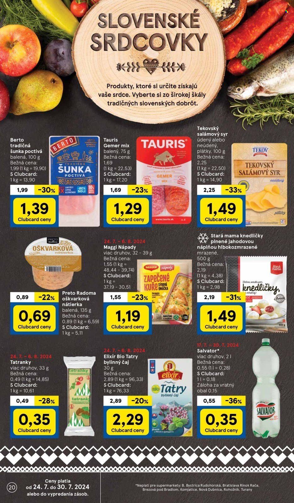 Leták TESCO supermarket - 24.7.2024 - 30.7.2024. Strana 20