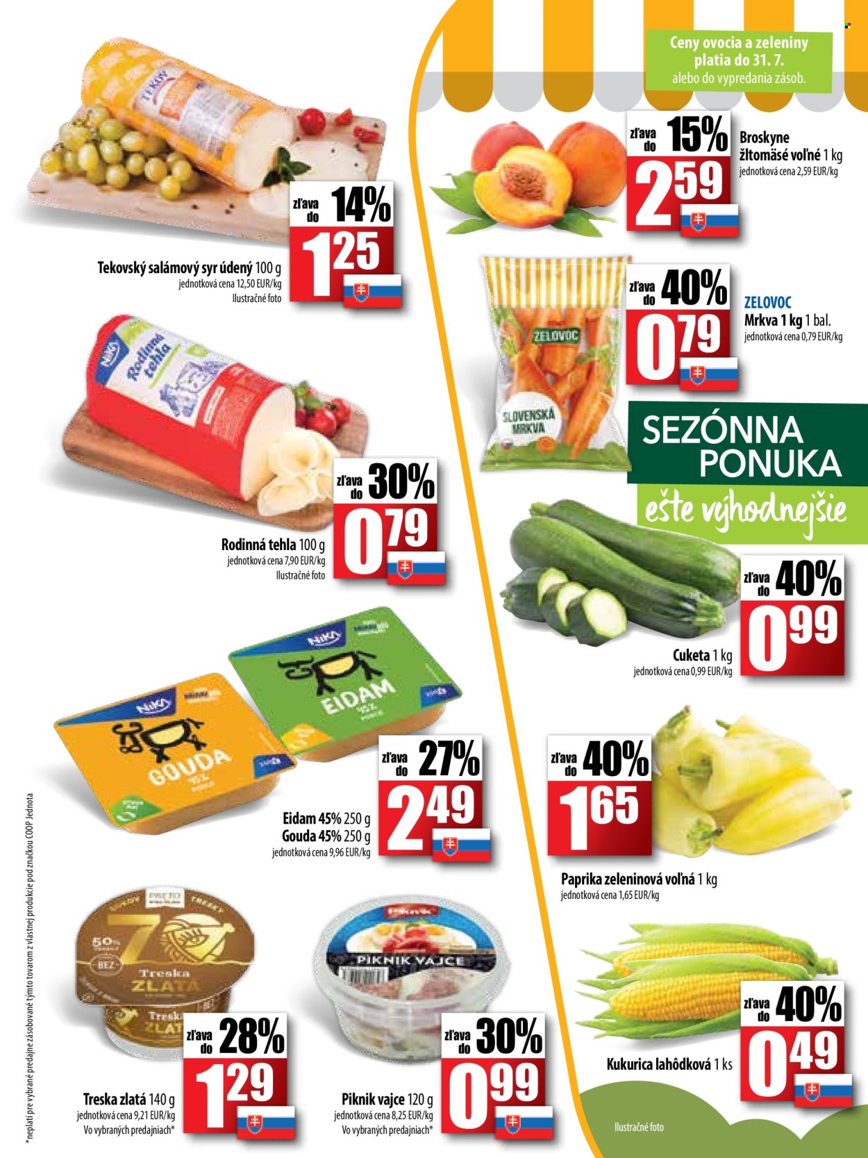Leták COOP Jednota - 25.7.2024 - 7.8.2024. Strana 3