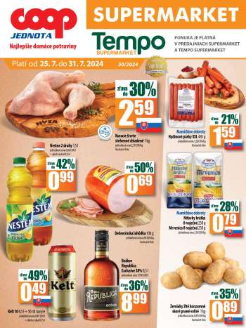 Leták COOP Jednota - 25.7.2024 - 31.7.2024.
