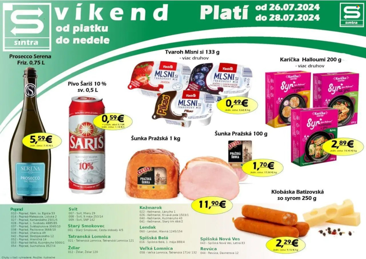 Leták Sintra - 26.7.2024 - 28.7.2024. Strana 1