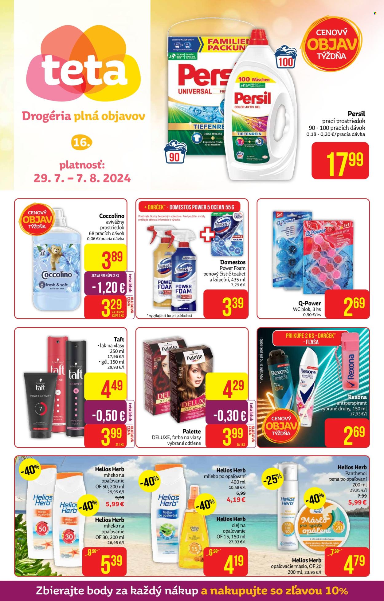 Leták Teta drogerie - 29.7.2024 - 7.8.2024. Strana 1