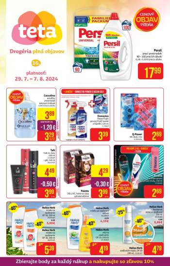 Leták Teta drogerie - 29.7.2024 - 7.8.2024.