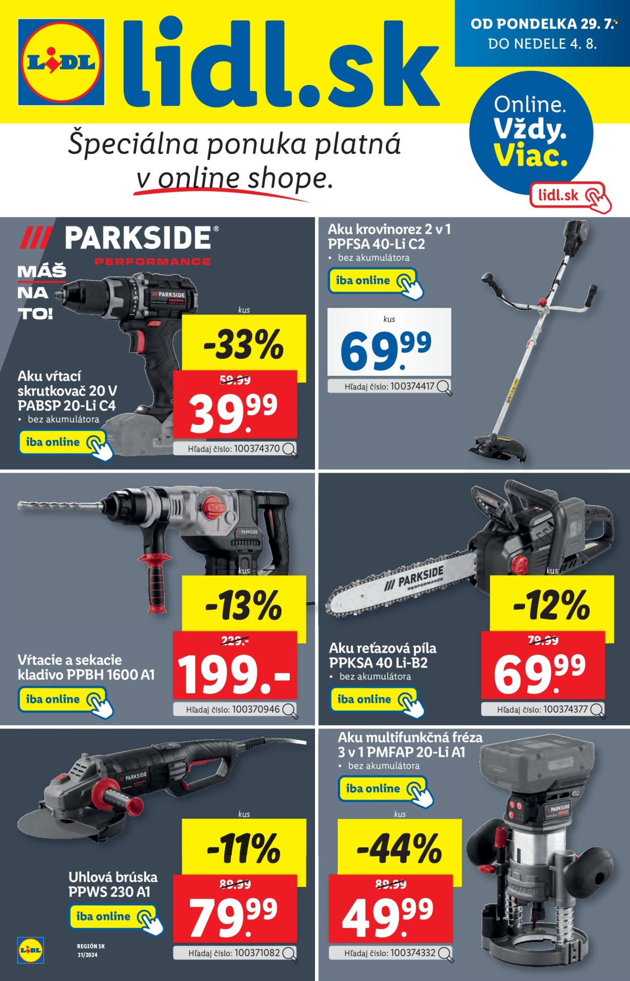 Leták Lidl - 1.8.2024 - 4.8.2024. Strana 70