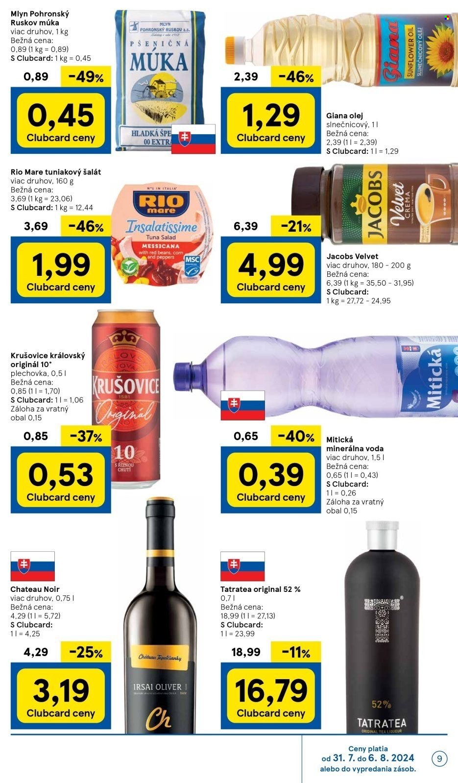 Leták TESCO supermarket - 31.7.2024 - 6.8.2024. Strana 9