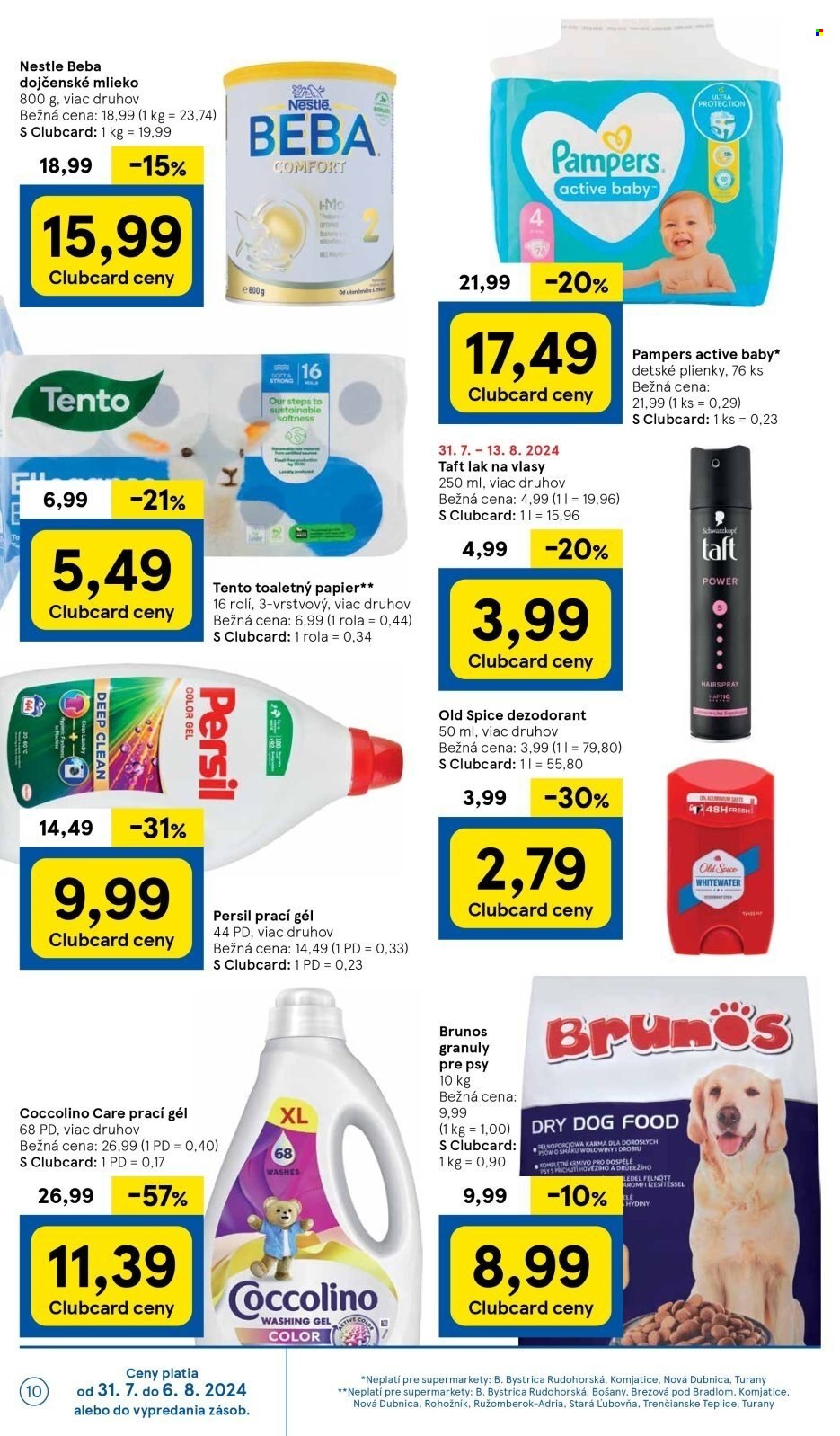 Leták TESCO supermarket - 31.7.2024 - 6.8.2024. Strana 10