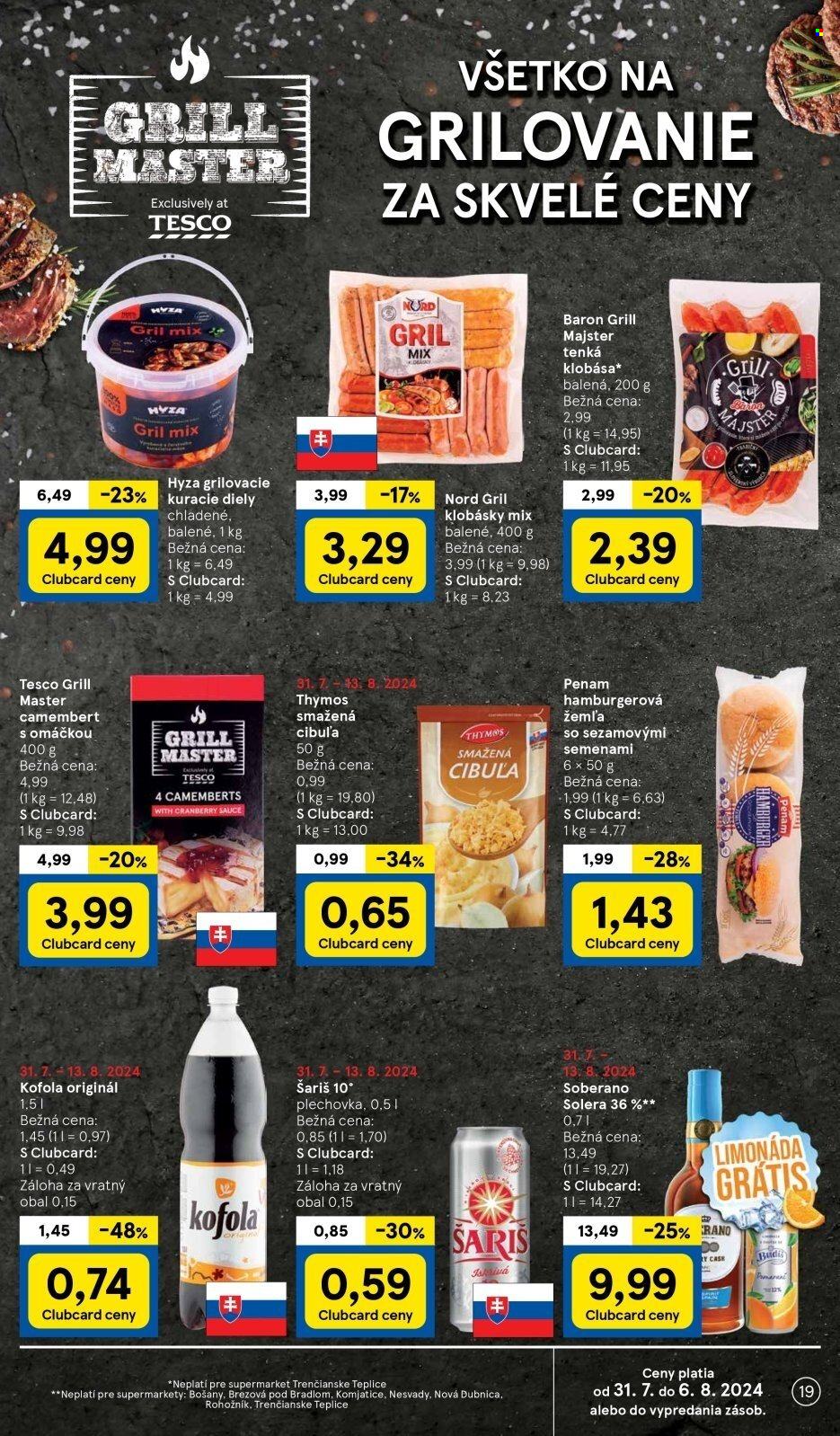 Leták TESCO supermarket - 31.7.2024 - 6.8.2024. Strana 19