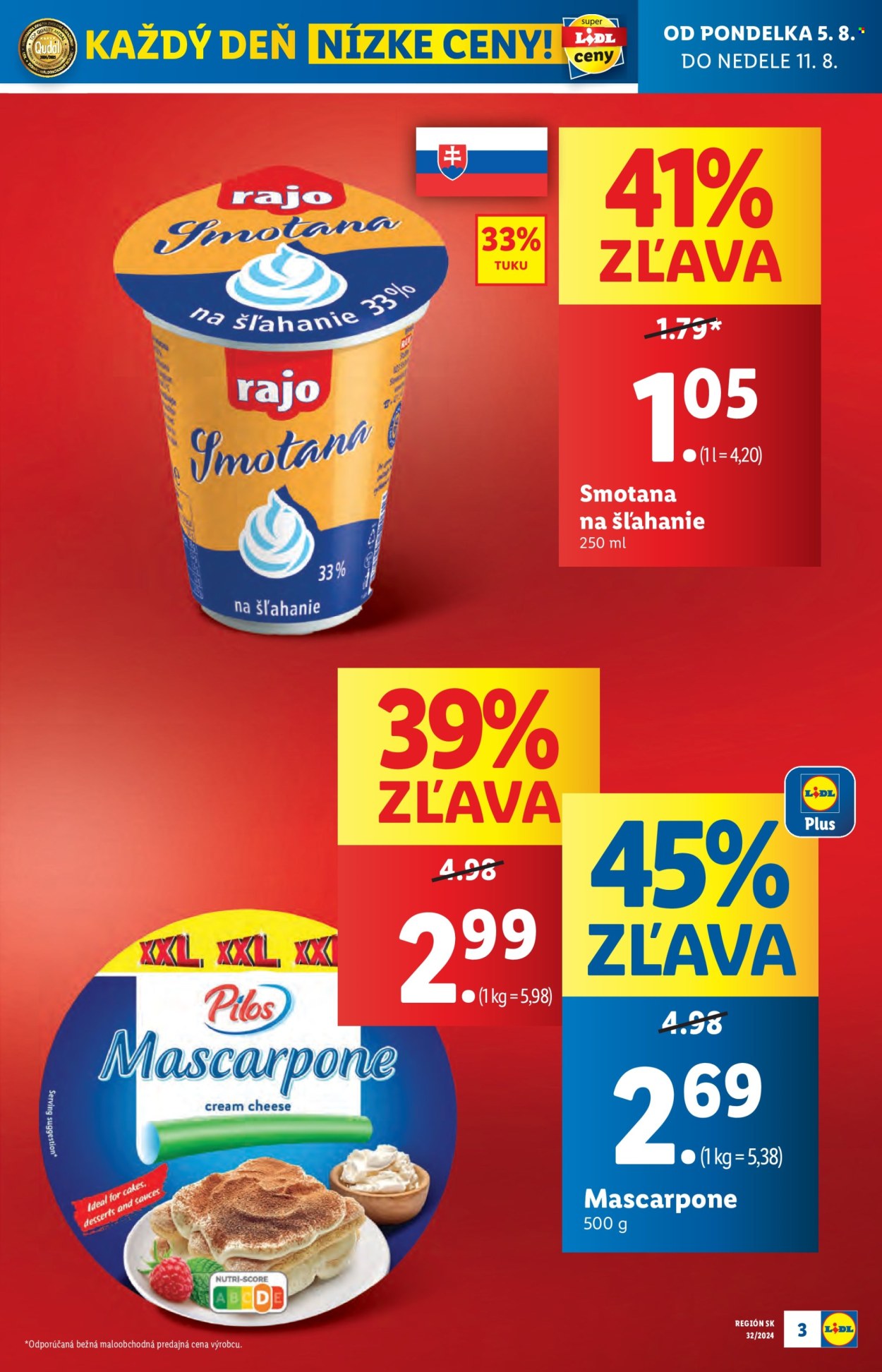 Leták Lidl - 5.8.2024 - 11.8.2024. Strana 3