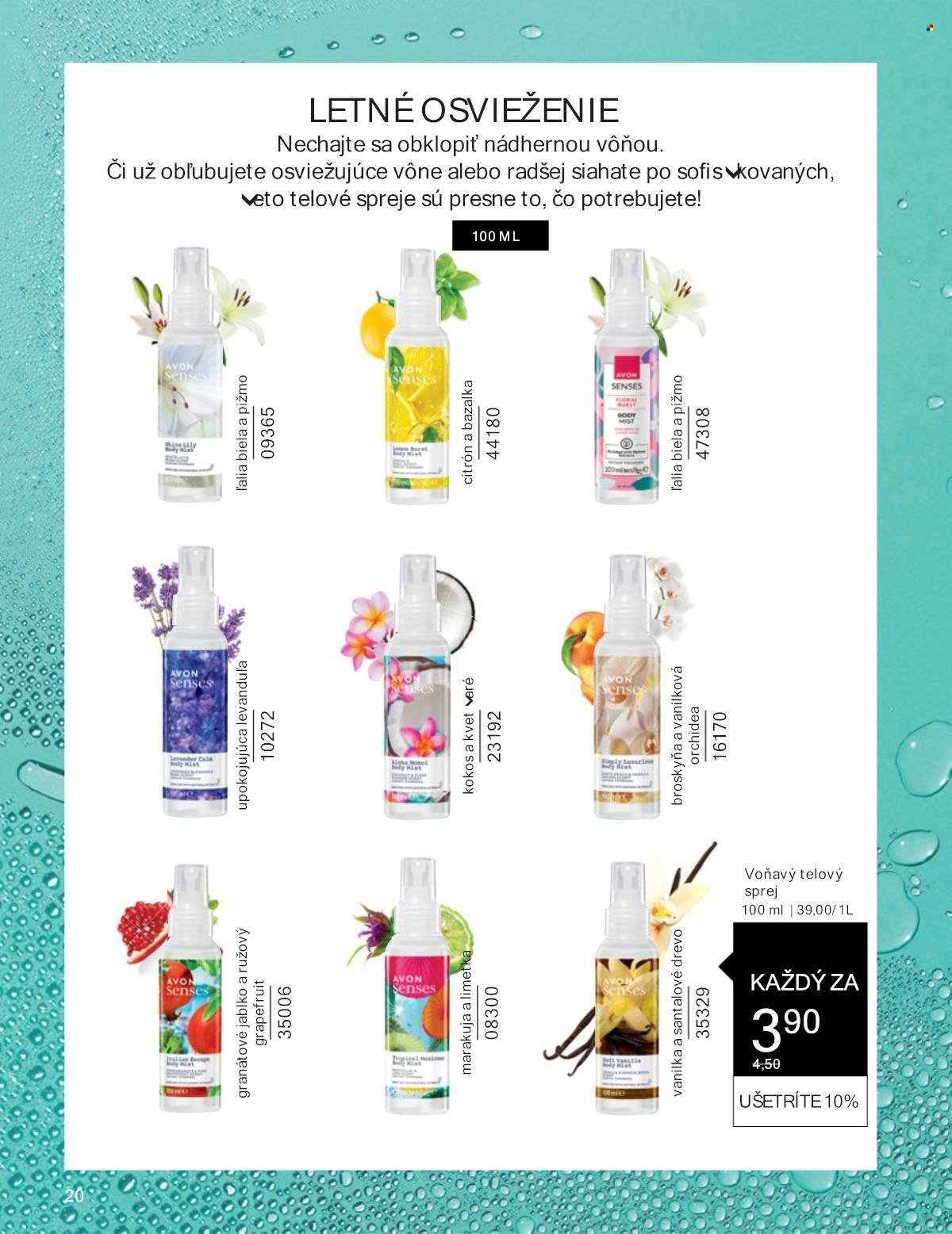 Leták Avon - 1.8.2024 - 31.8.2024. Strana 20