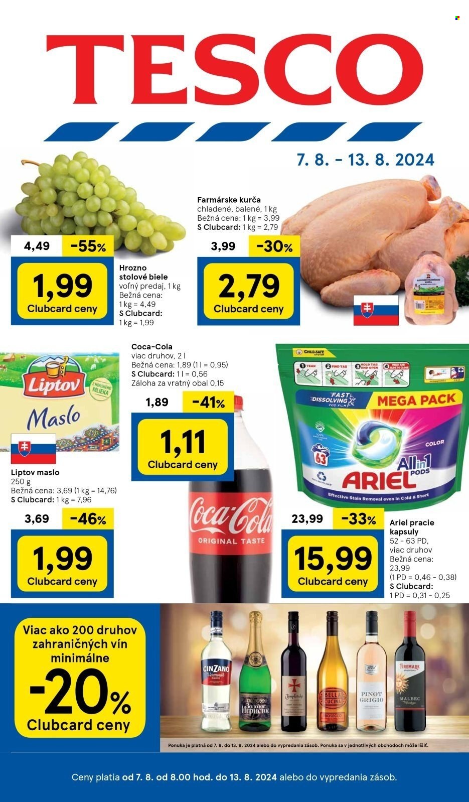 Leták TESCO - 7.8.2024 - 13.8.2024. Strana 1