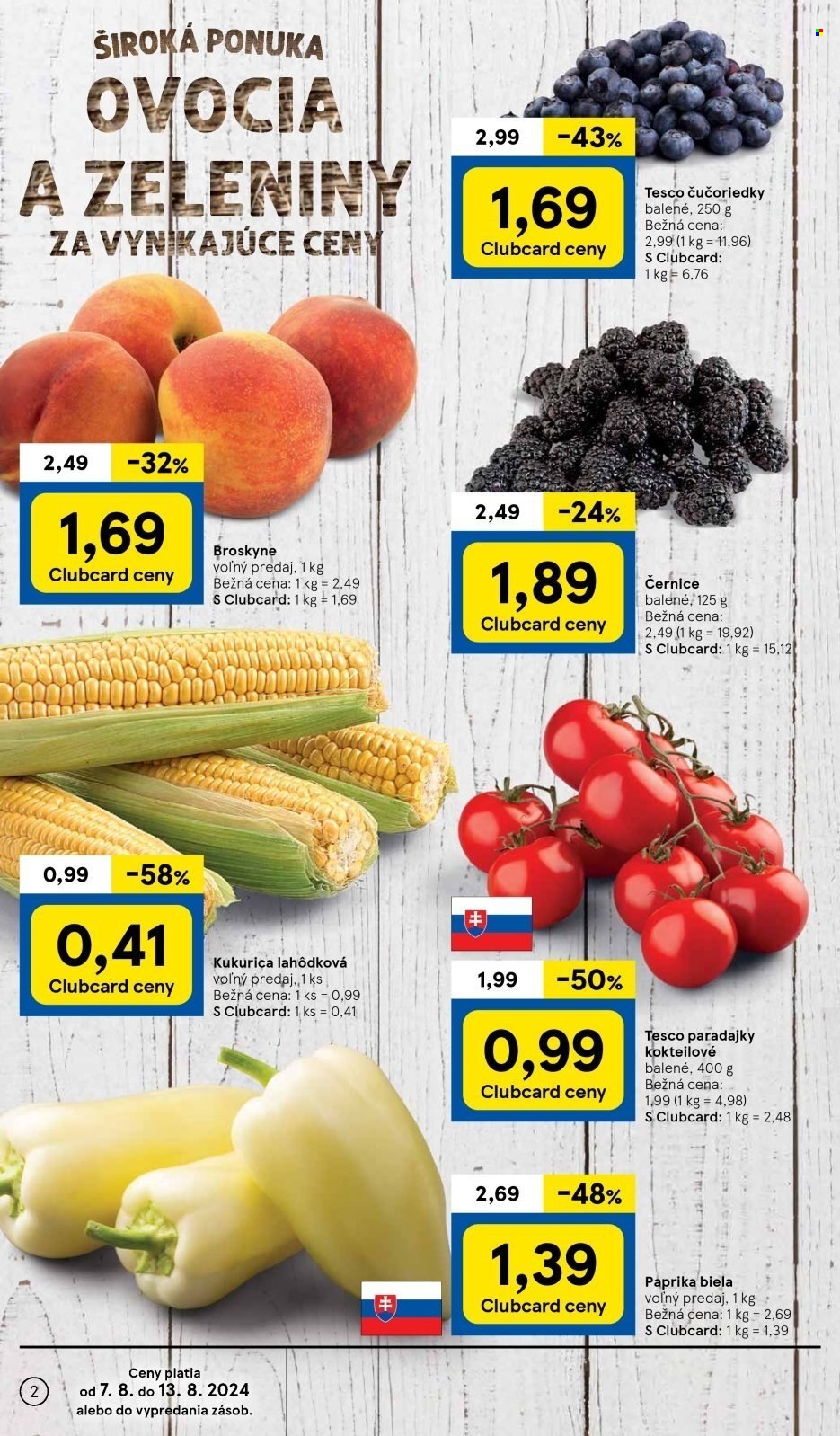 Leták TESCO supermarket - 7.8.2024 - 13.8.2024. Strana 2