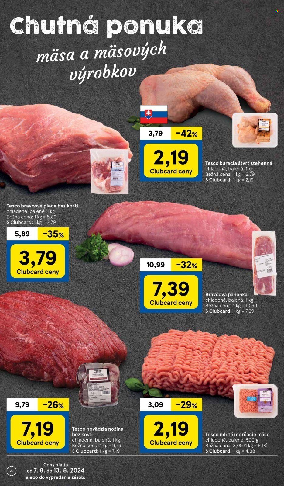 Leták TESCO supermarket - 7.8.2024 - 13.8.2024. Strana 4