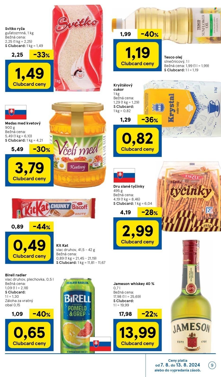 Leták TESCO supermarket - 7.8.2024 - 13.8.2024. Strana 9