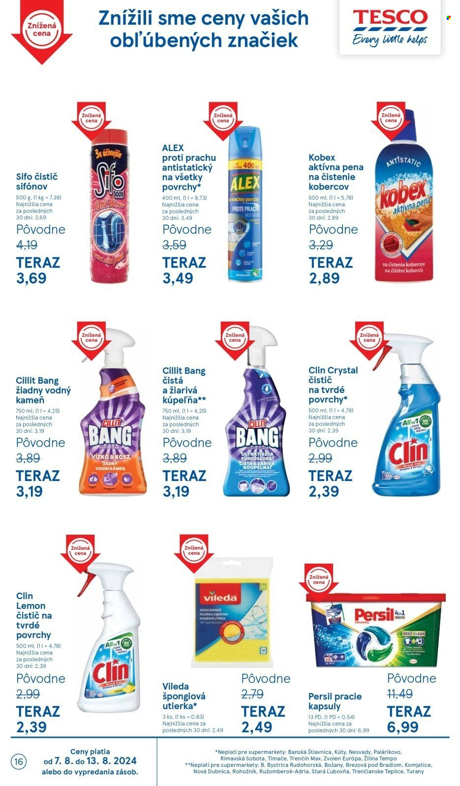 Leták TESCO supermarket - 7.8.2024 - 13.8.2024. Strana 16
