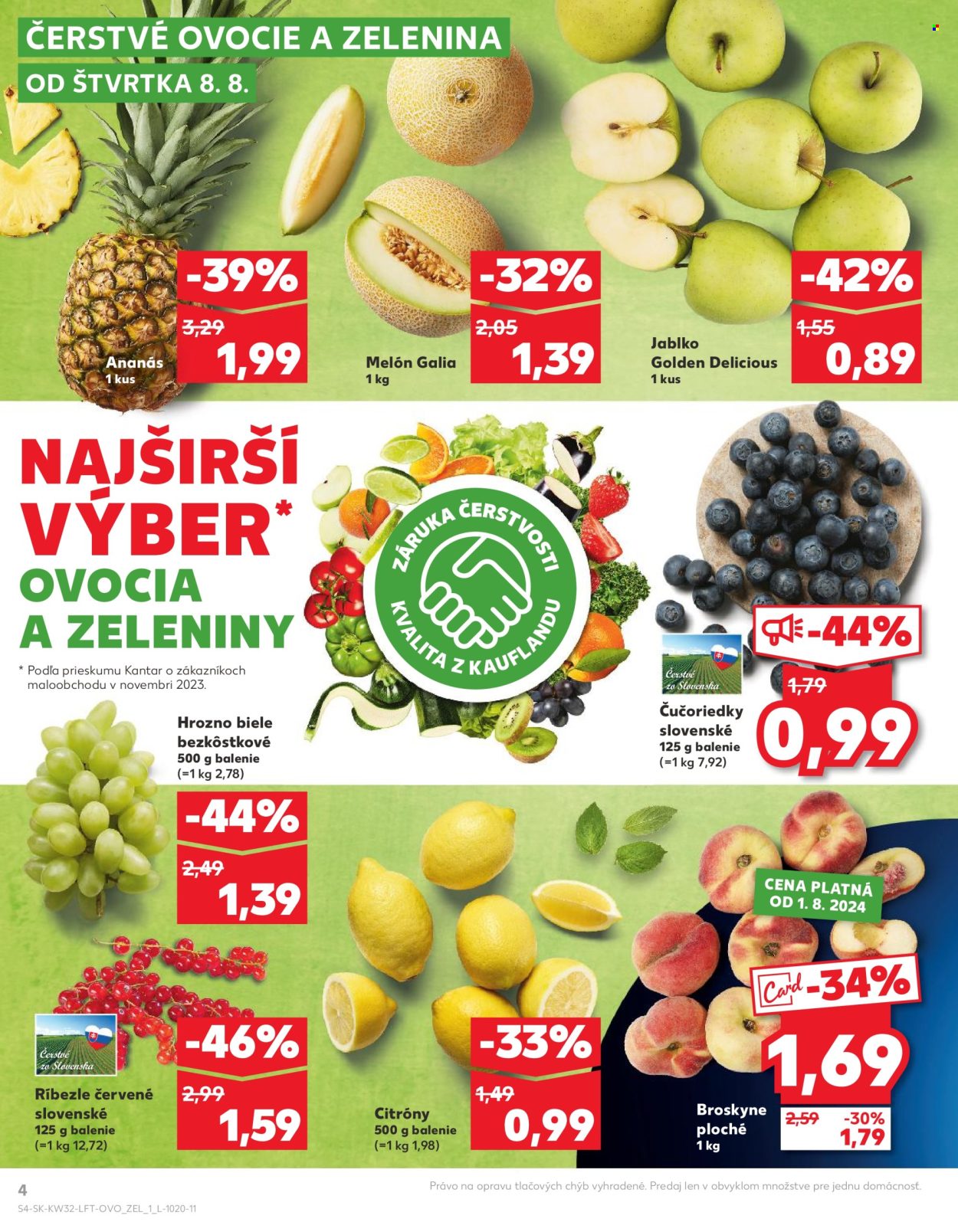 Leták Kaufland - 8.8.2024 - 14.8.2024. Strana 4