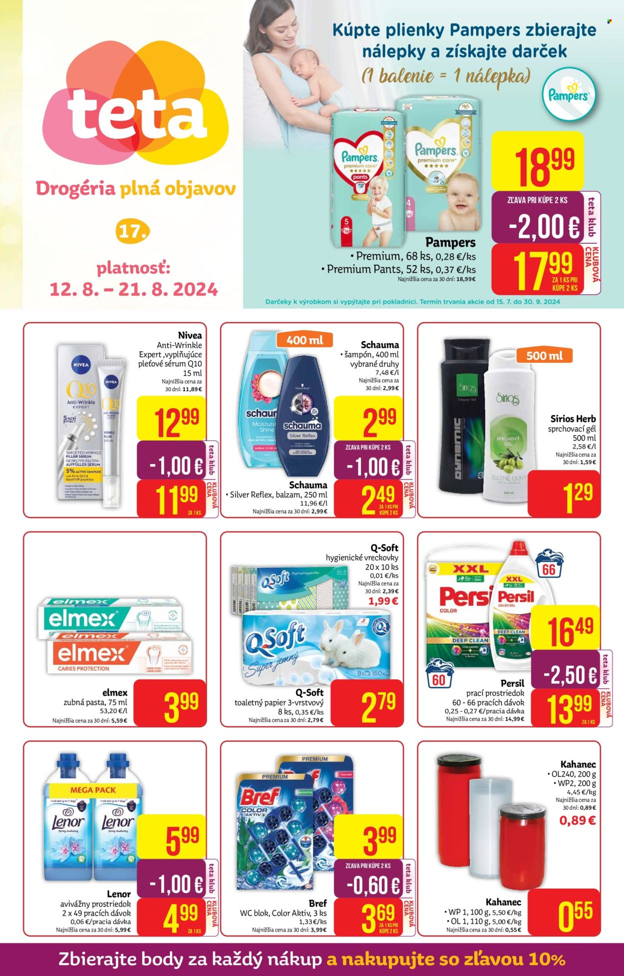 Leták Teta drogerie - 12.8.2024 - 21.8.2024. Strana 1