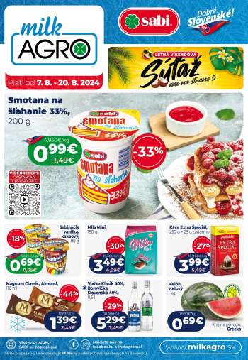 Leták Milk AGRO - 7.8.2024 - 20.8.2024.