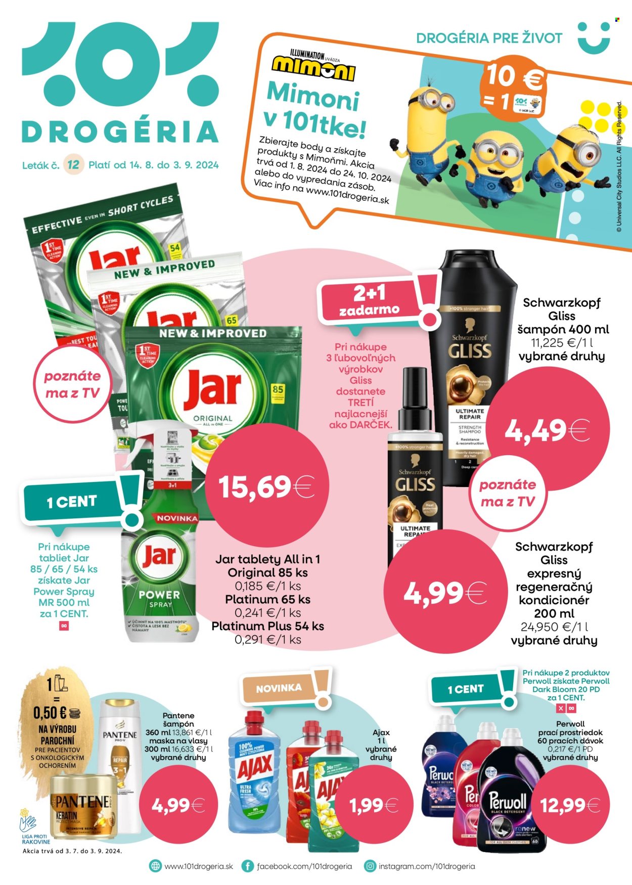 Leták 101 Drogerie - 14.8.2024 - 3.9.2024. Strana 1