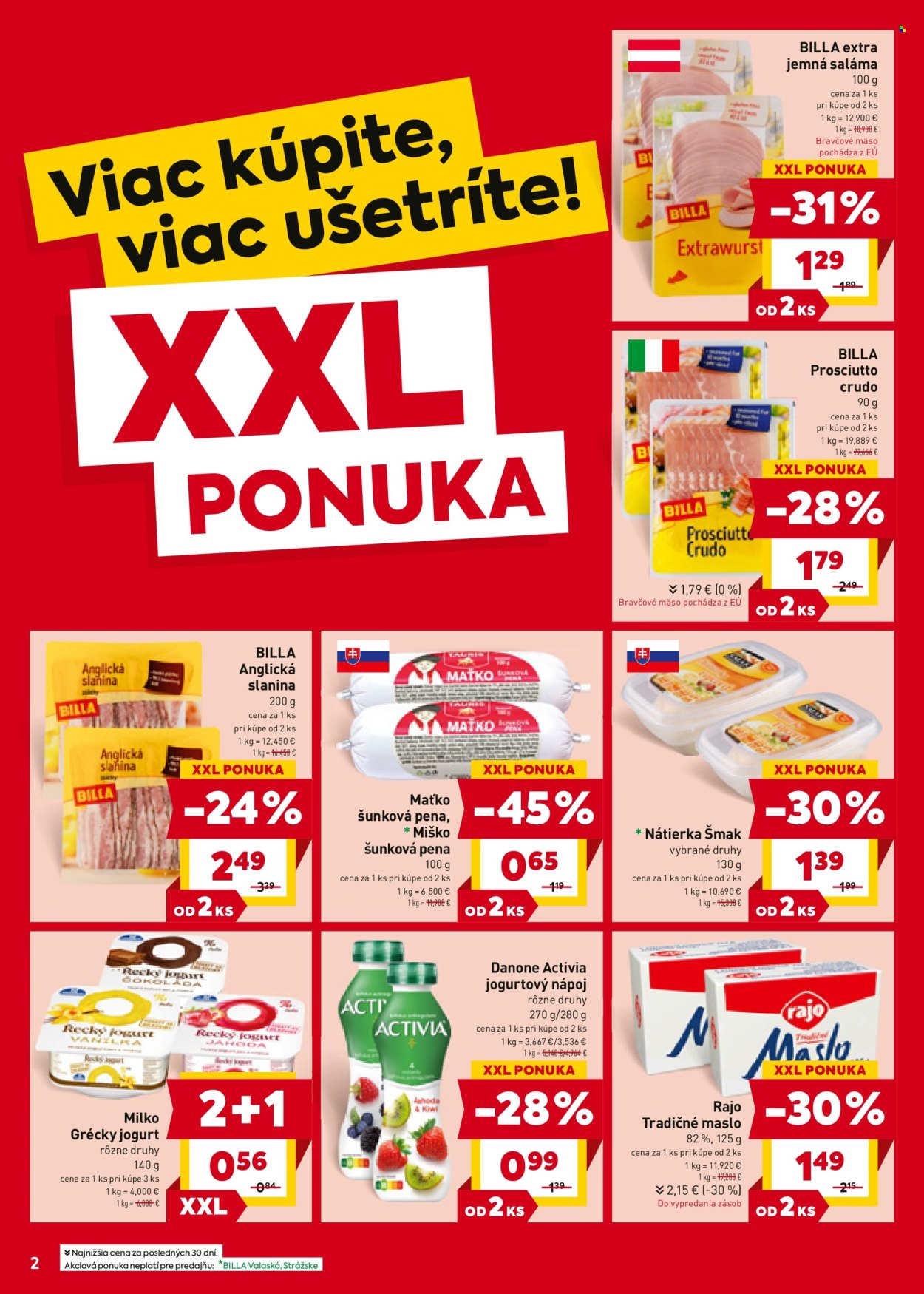 Leták Billa - 14.8.2024 - 20.8.2024. Strana 2