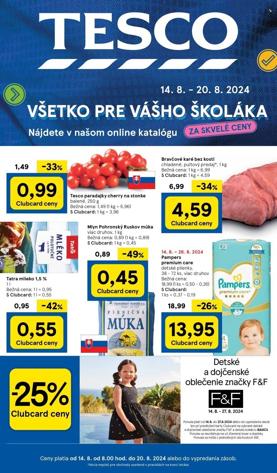 Leták TESCO hypermarket - 14.8.2024 - 20.8.2024. Strana 1