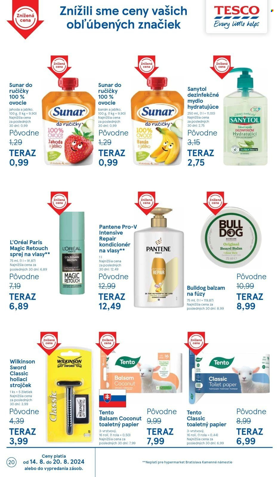 Leták TESCO hypermarket - 14.8.2024 - 20.8.2024. Strana 20