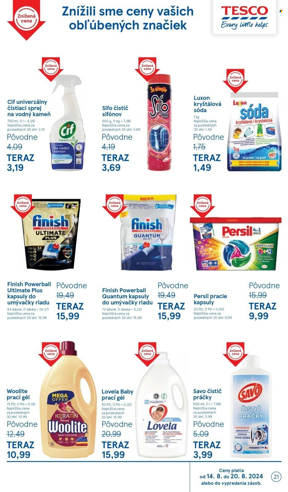 Leták TESCO hypermarket - 14.8.2024 - 20.8.2024. Strana 21