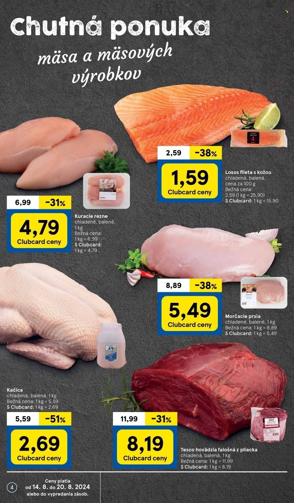 Leták TESCO supermarket - 14.8.2024 - 20.8.2024. Strana 4