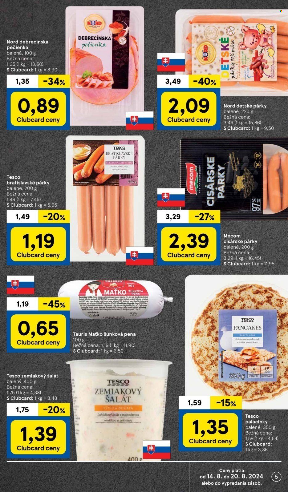 Leták TESCO supermarket - 14.8.2024 - 20.8.2024. Strana 5