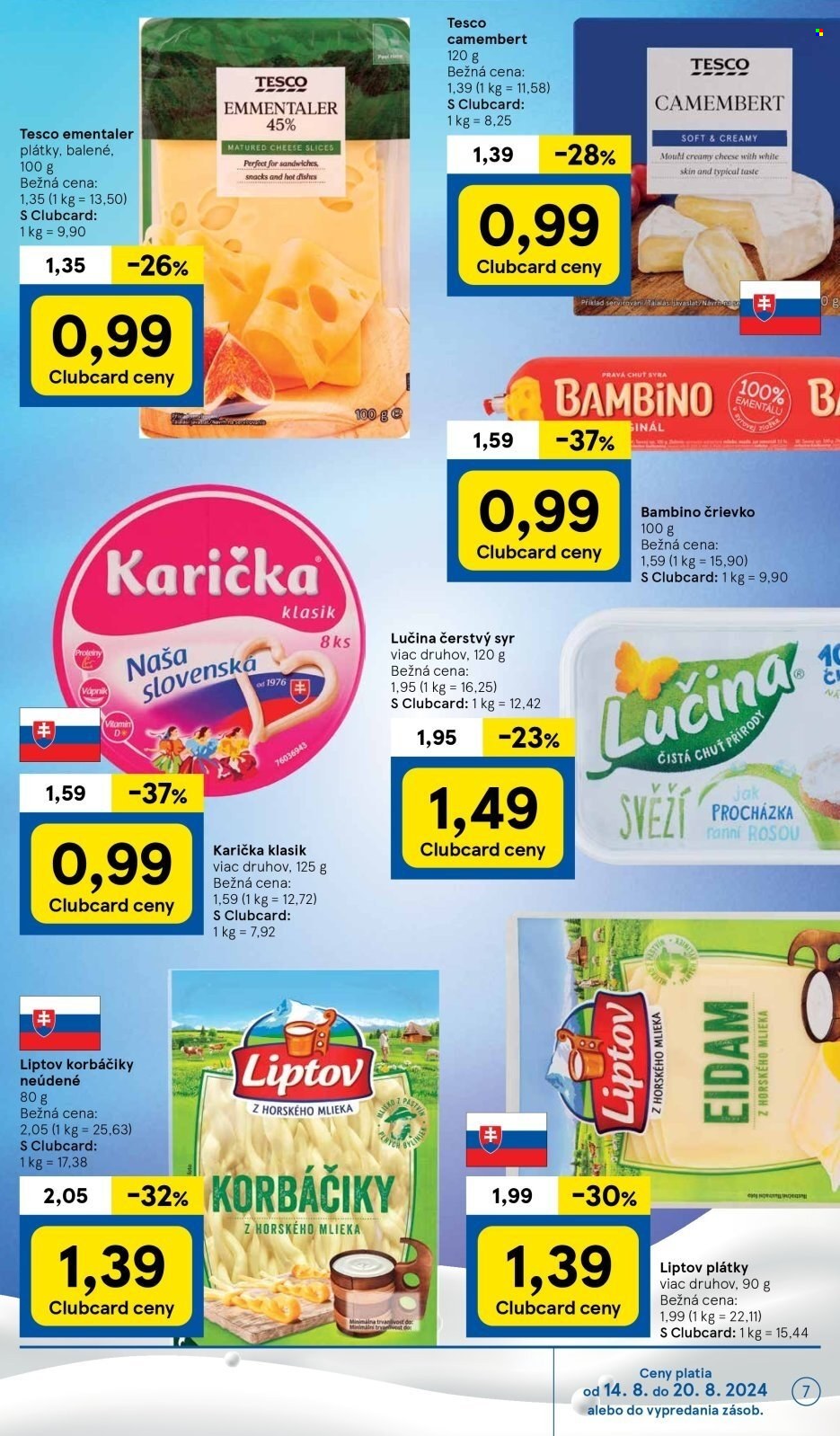 Leták TESCO supermarket - 14.8.2024 - 20.8.2024. Strana 7
