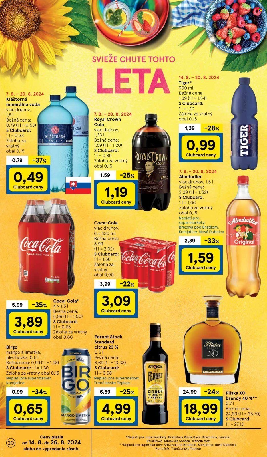 Leták TESCO supermarket - 14.8.2024 - 20.8.2024. Strana 20