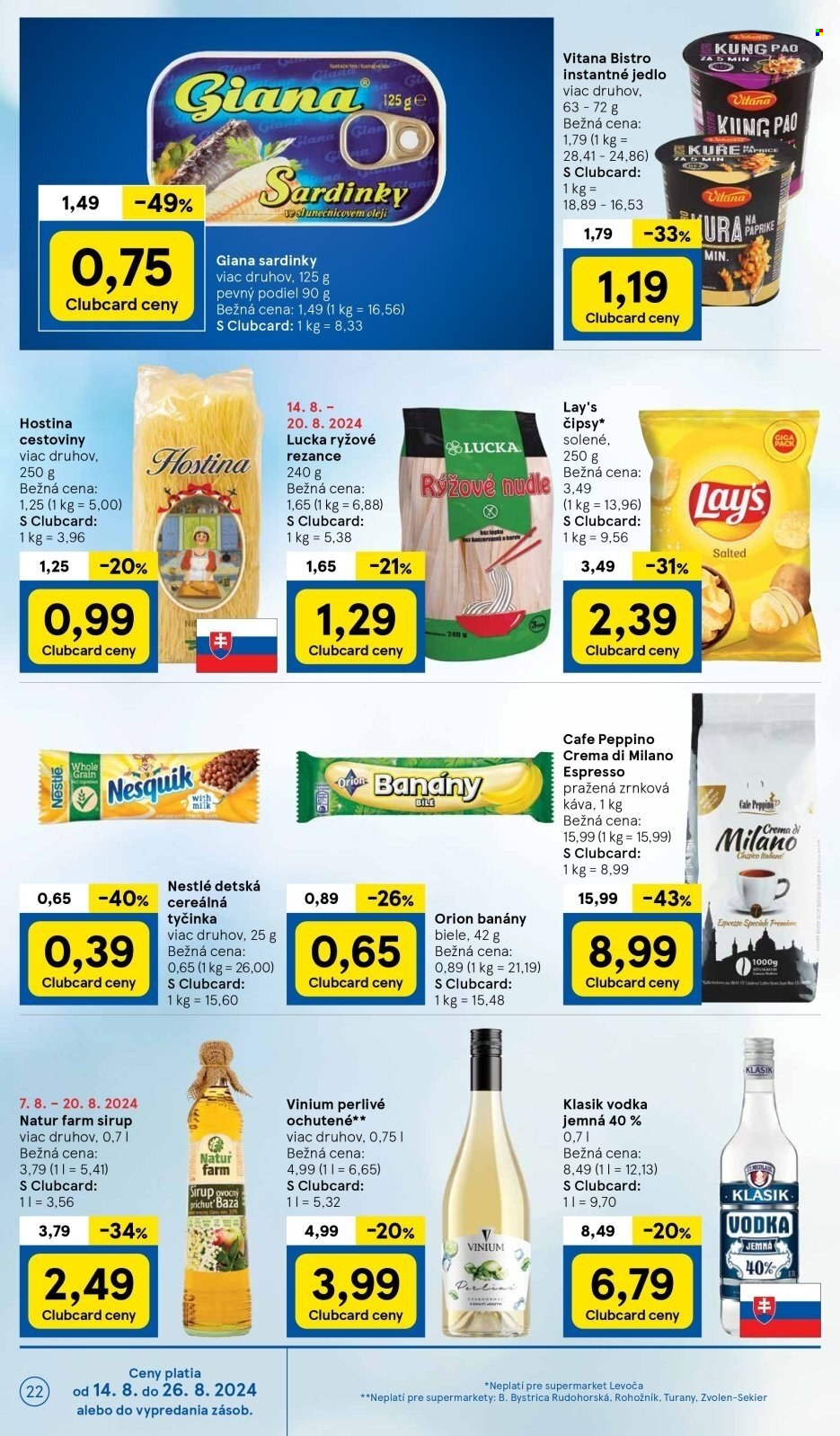 Leták TESCO supermarket - 14.8.2024 - 20.8.2024. Strana 22