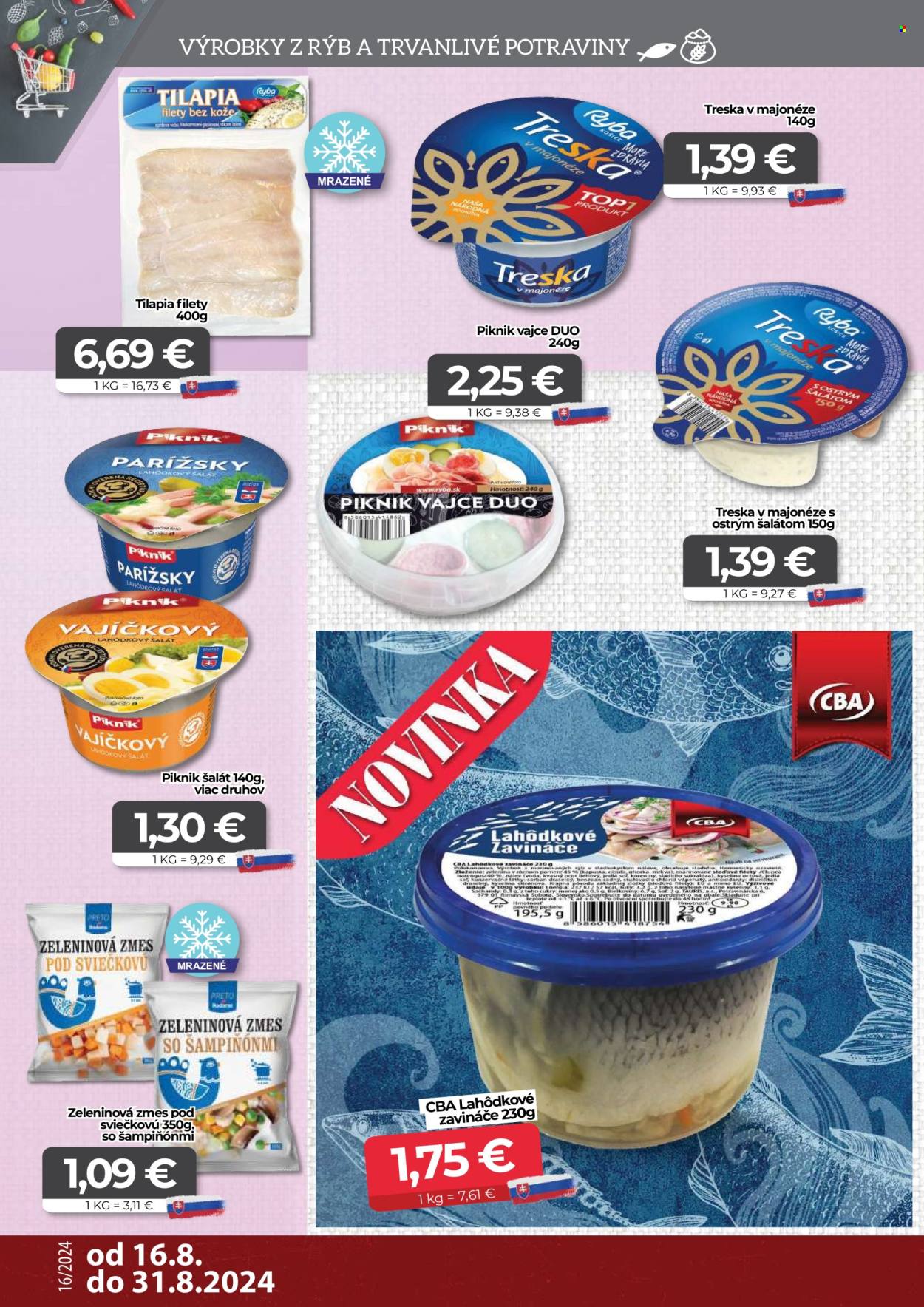 Leták CBA Komfos - 16.8.2024 - 31.8.2024. Strana 6