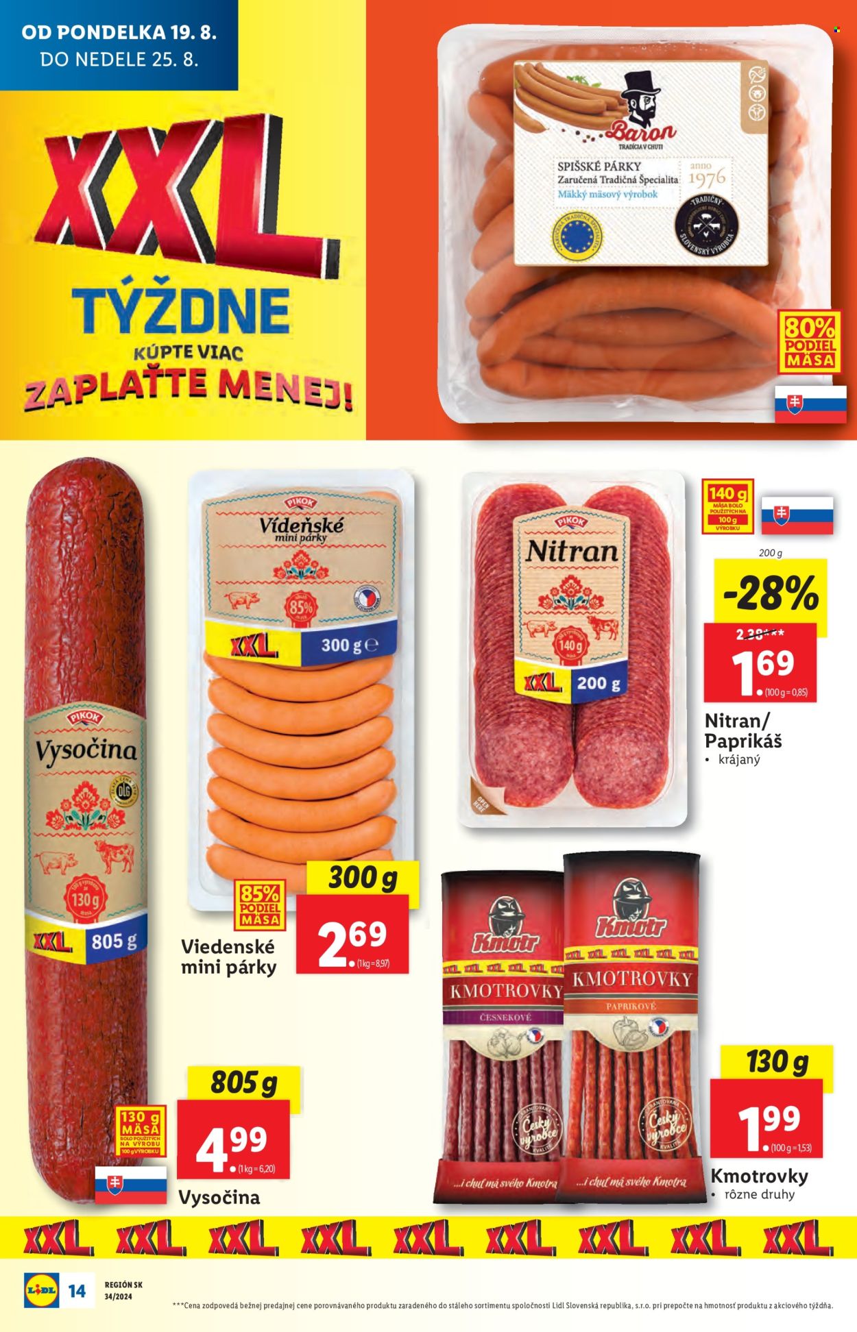 Leták Lidl - 19.8.2024 - 25.8.2024. Strana 14